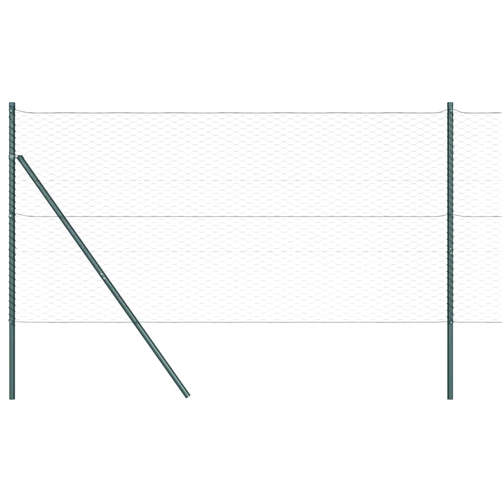 vidaXL Zaun mit Pfosten Grau 1 x 50 m PVC-beschichteter Stahl - Image 6