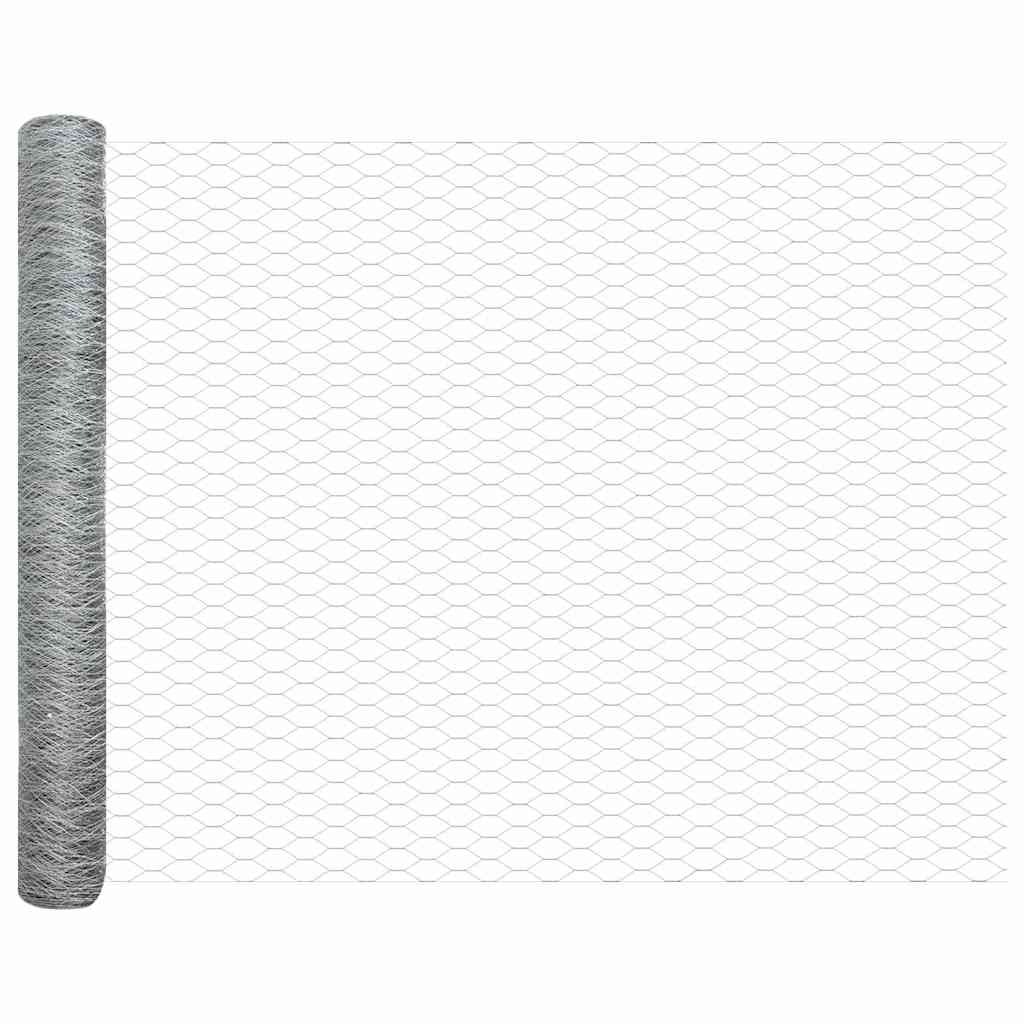 vidaXL Zaun mit Pfosten Silber 1,4 x 10 m PVC-beschichteter Stahl - Image 5