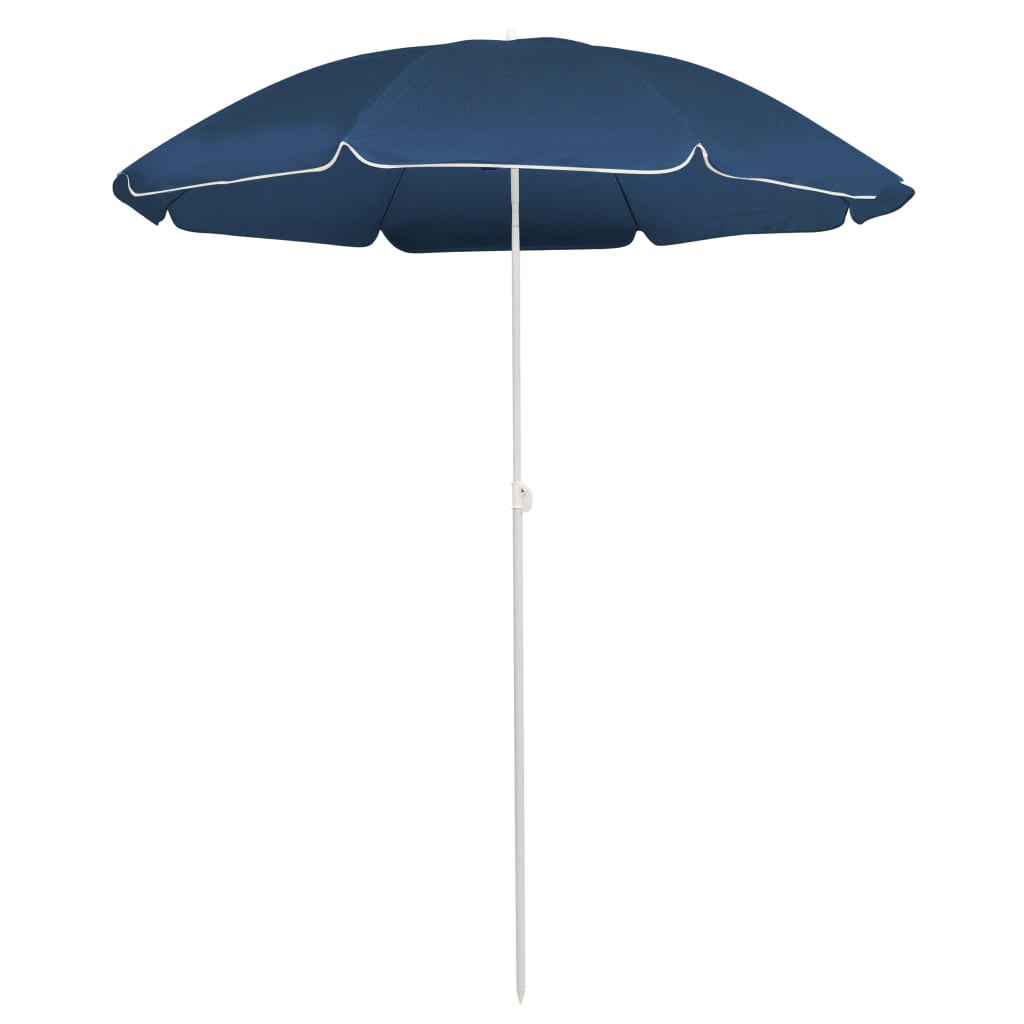 vidaXL Sonnenschirm mit Stahlmast Blau 180 cm