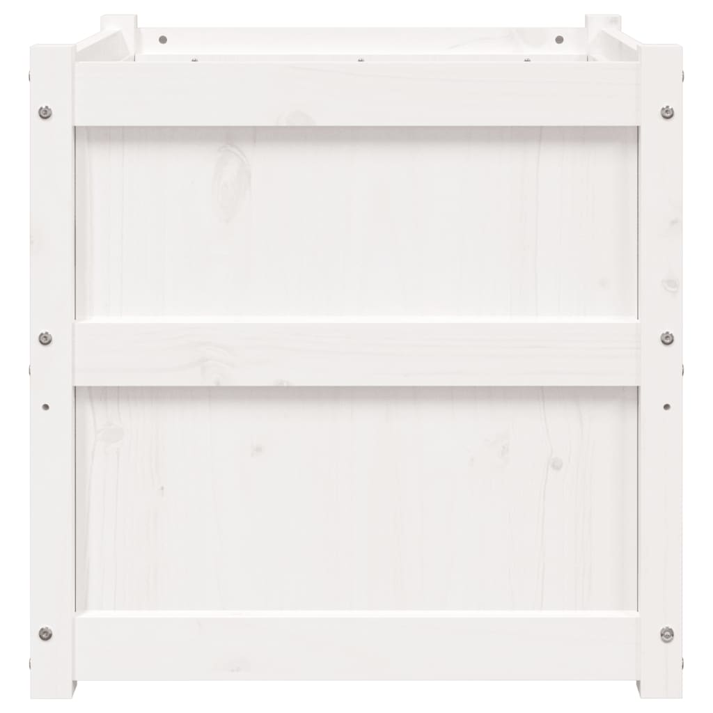 vidaXL Pflanzkübel 2 Stk. Weiß Massivholz Kiefer - Image 6