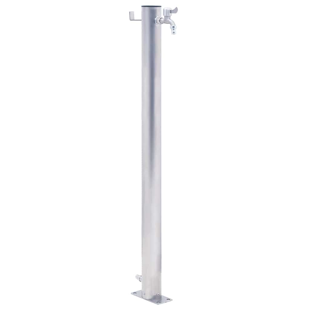 vidaXL Wassersäule für den Garten 80 cm Edelstahl Rund