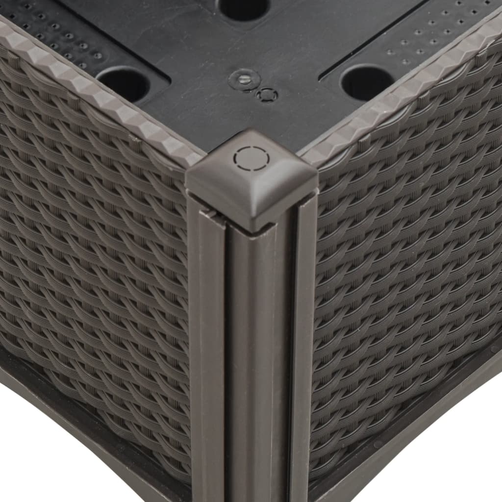 vidaXL Pflanzkasten mit Beinen Braun 160x40x42 cm PP - Image 6