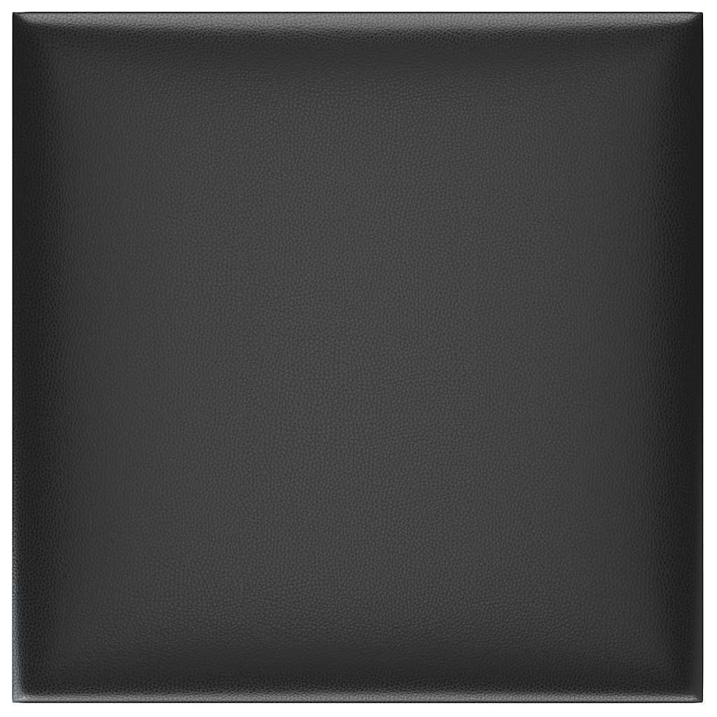 vidaXL Wandpaneele 12 Stk. Schwarz 30x30 cm Kunstleder 1,08 m² - Image 3