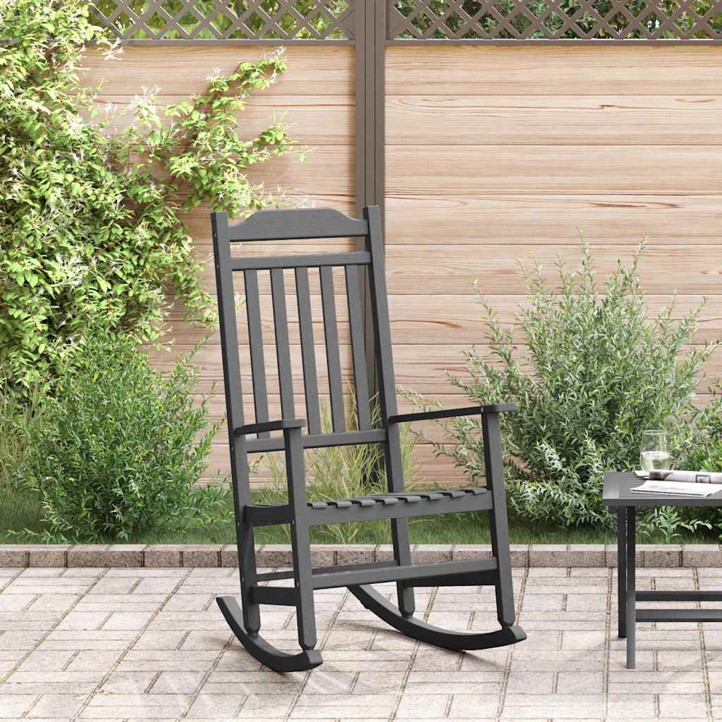 vidaXL Schaukelstuhl Schwarz 65 x 84 x 114 cm Polyethylen