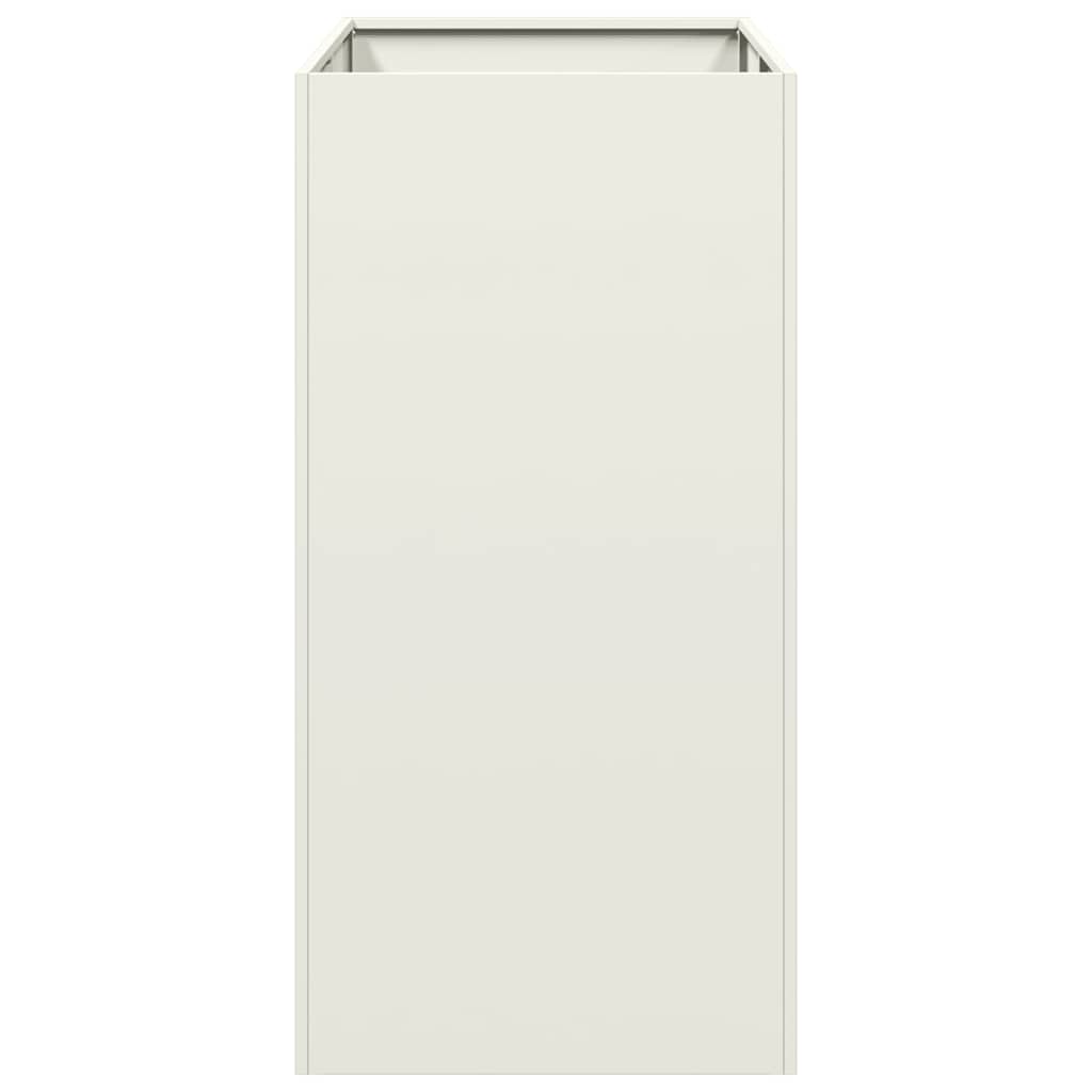 vidaXL Pflanzgefäß Weiß 40x80x80 cm Stahl - Image 4