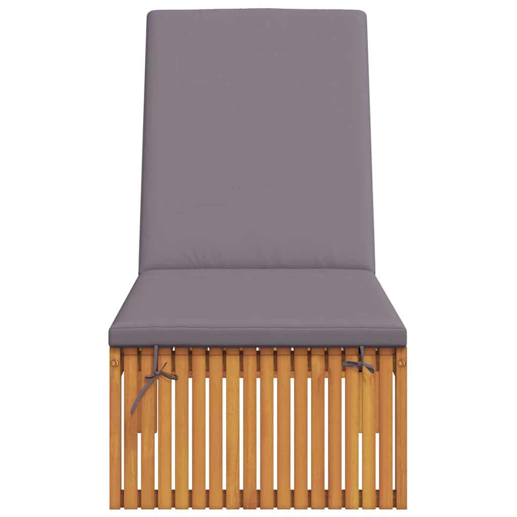 vidaXL Sonnenliege mit Kissen Braun 200 x 55 x 94cm Massivholz Akazie - Image 4