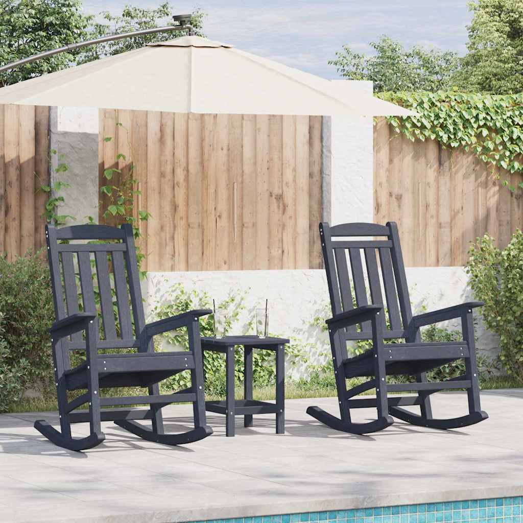 vidaXL Schaukelstuhl für den Garten 2 pcs Marineblau 70 x 92 x 108cm