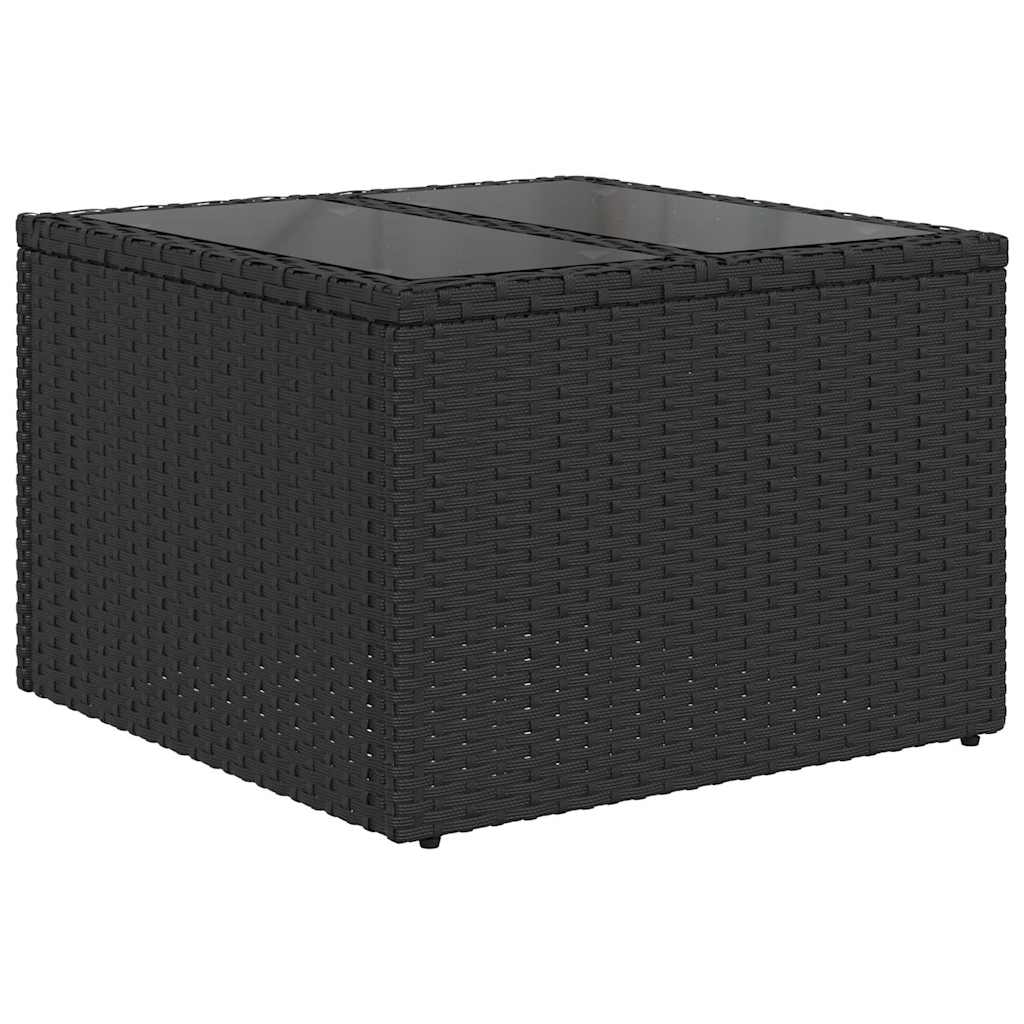 vidaXL Sofa Set mit Kissen Schwarz Poly Rattan - Image 6