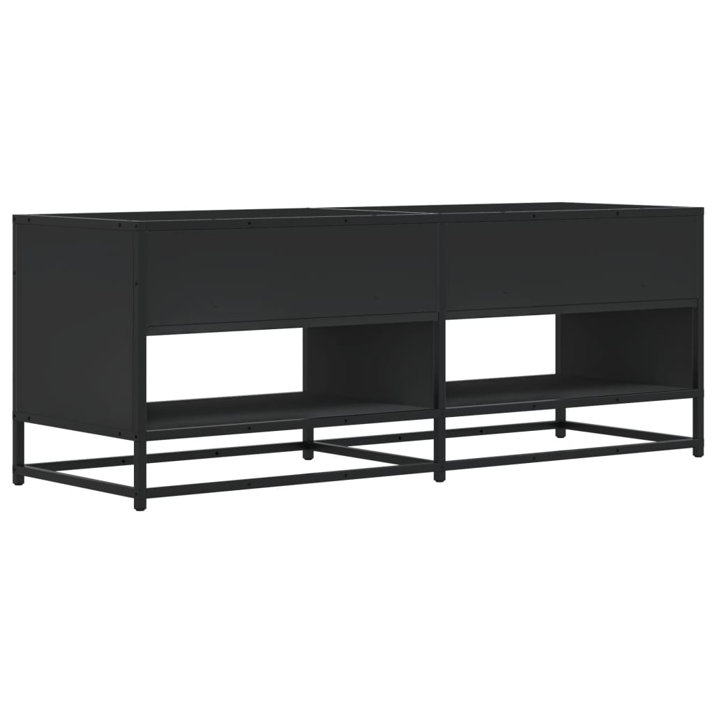 vidaXL TV-Schrank Schwarz 120,5x40x46 cm Holzwerkstoff und Metall - Image 6