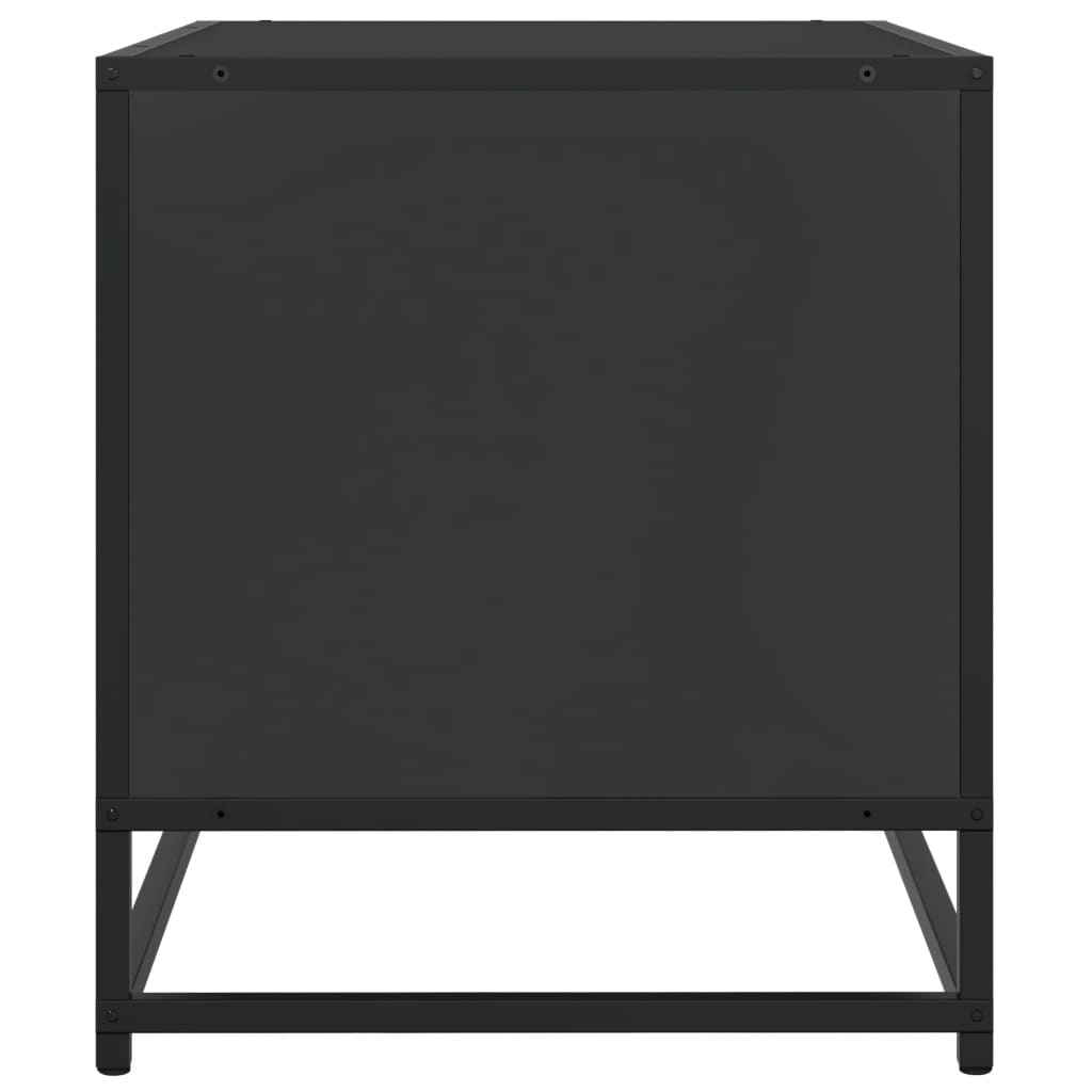 vidaXL TV-Schrank Schwarz 120,5x40x46 cm Holzwerkstoff und Metall - Image 5