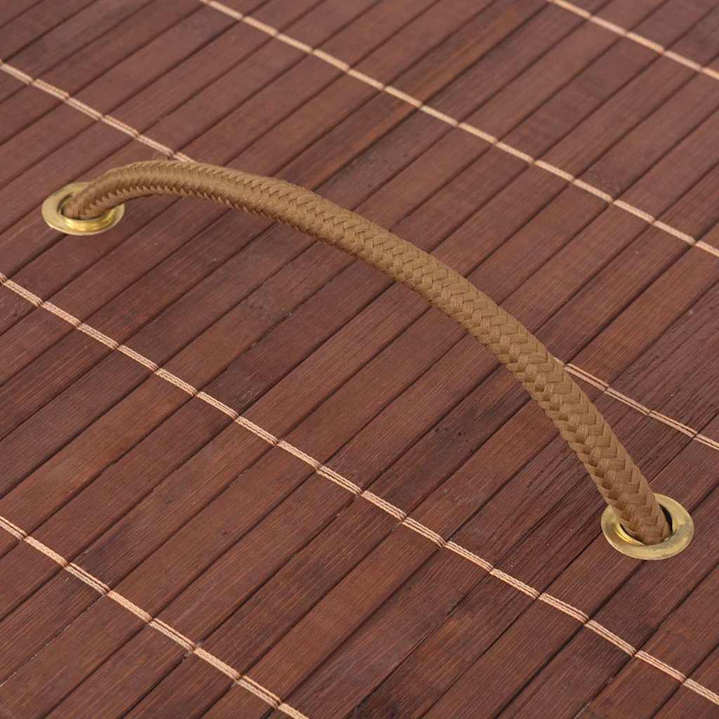 vidaXL Bambus-Wäschekorb Oval Braun - Image 5