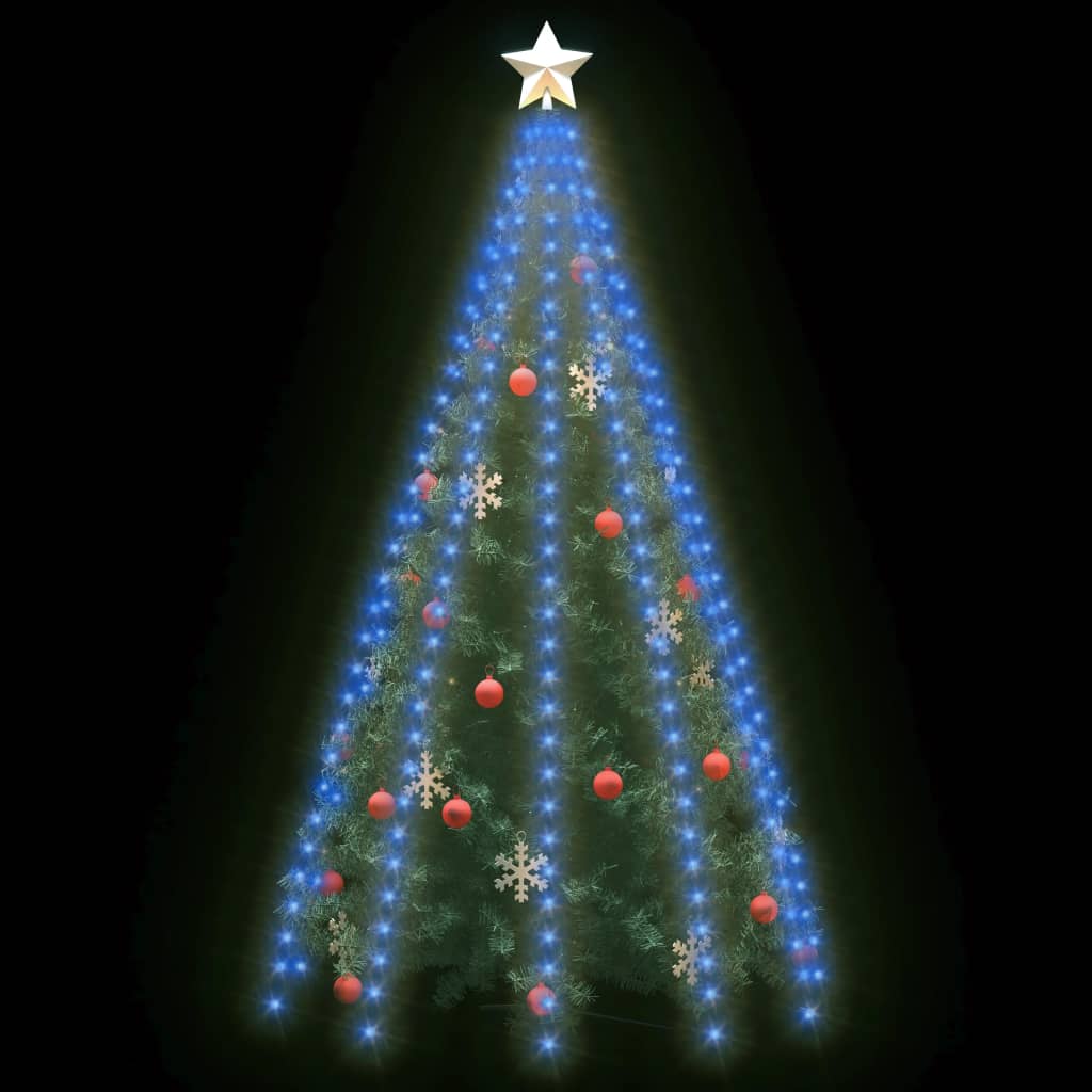 vidaXL Weihnachtsbaum-Lichternetz mit 250 LEDs Blau 250 cm - Image 3