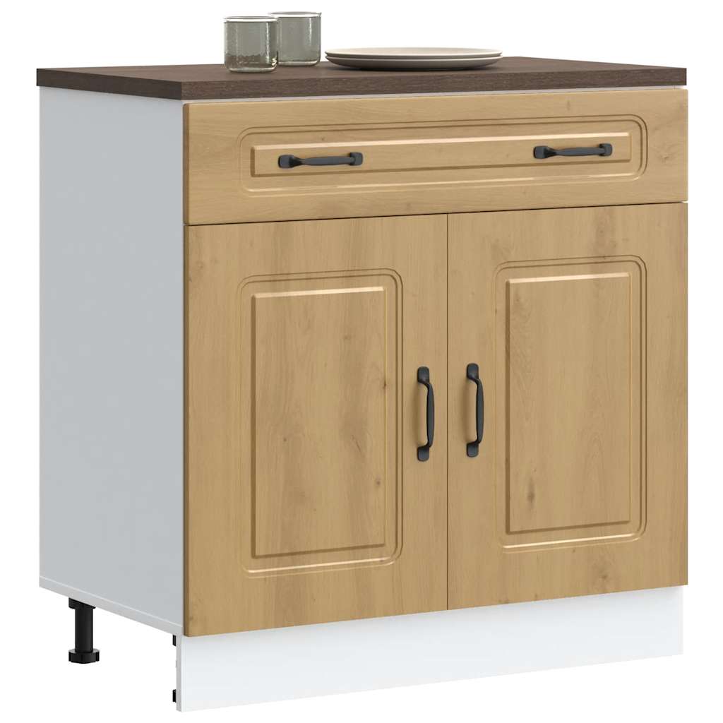 vidaXL Küchenunterschrank Kalmar Artisan-Eiche Holzwerkstoff