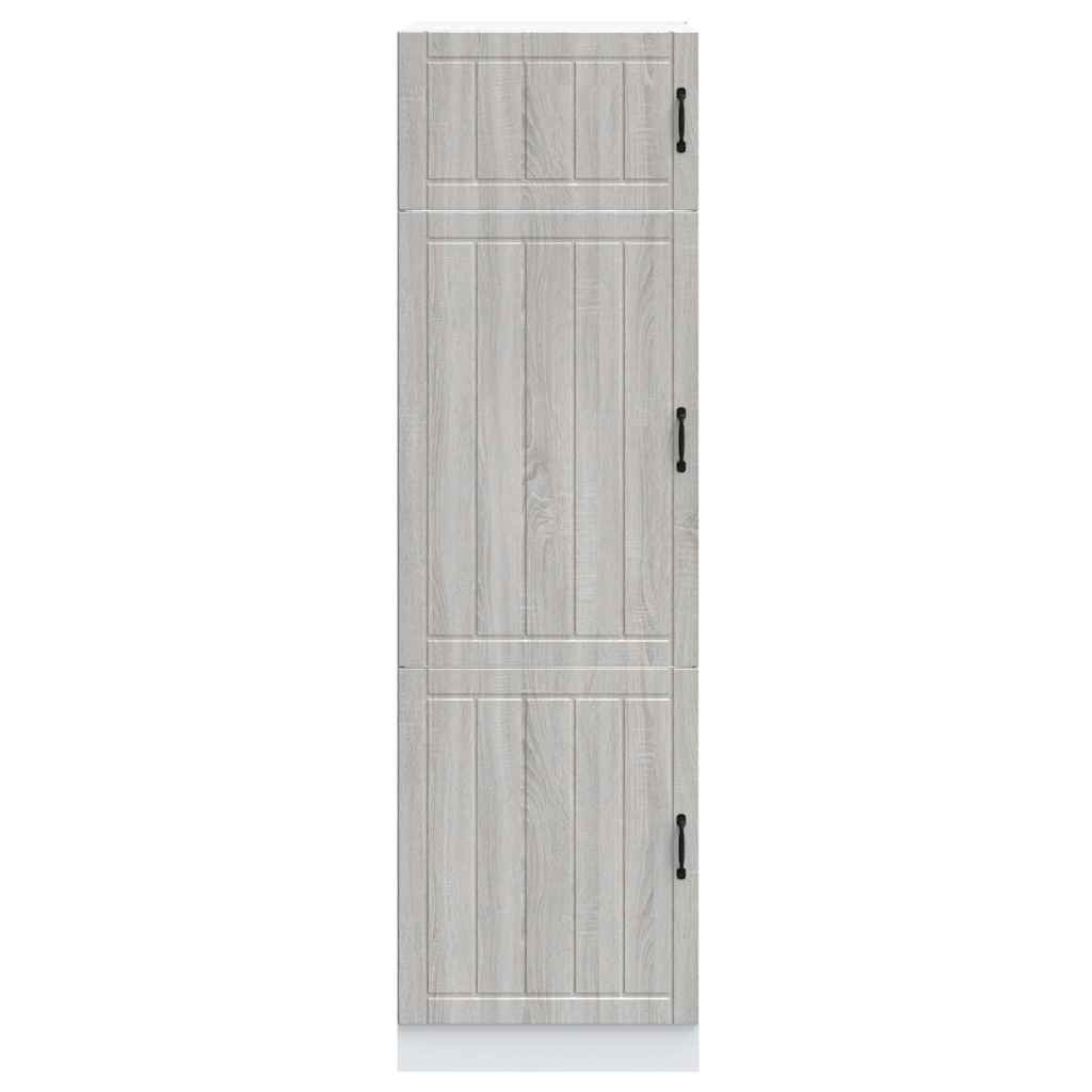 vidaXL Küchenschrank Lucca Grau Sonoma Holzwerkstoff - Image 3