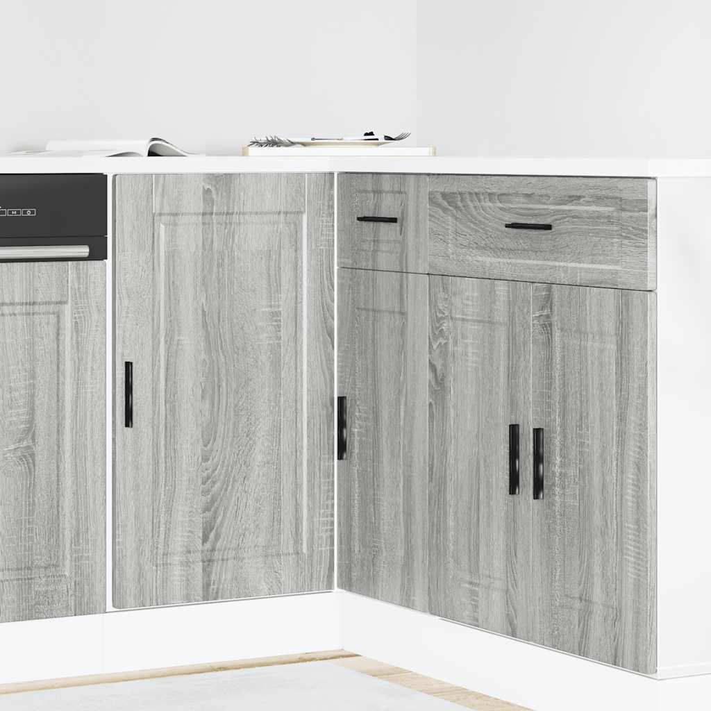 vidaXL Küchenunterschrank Porto Grau Sonoma Holzwerkstoff