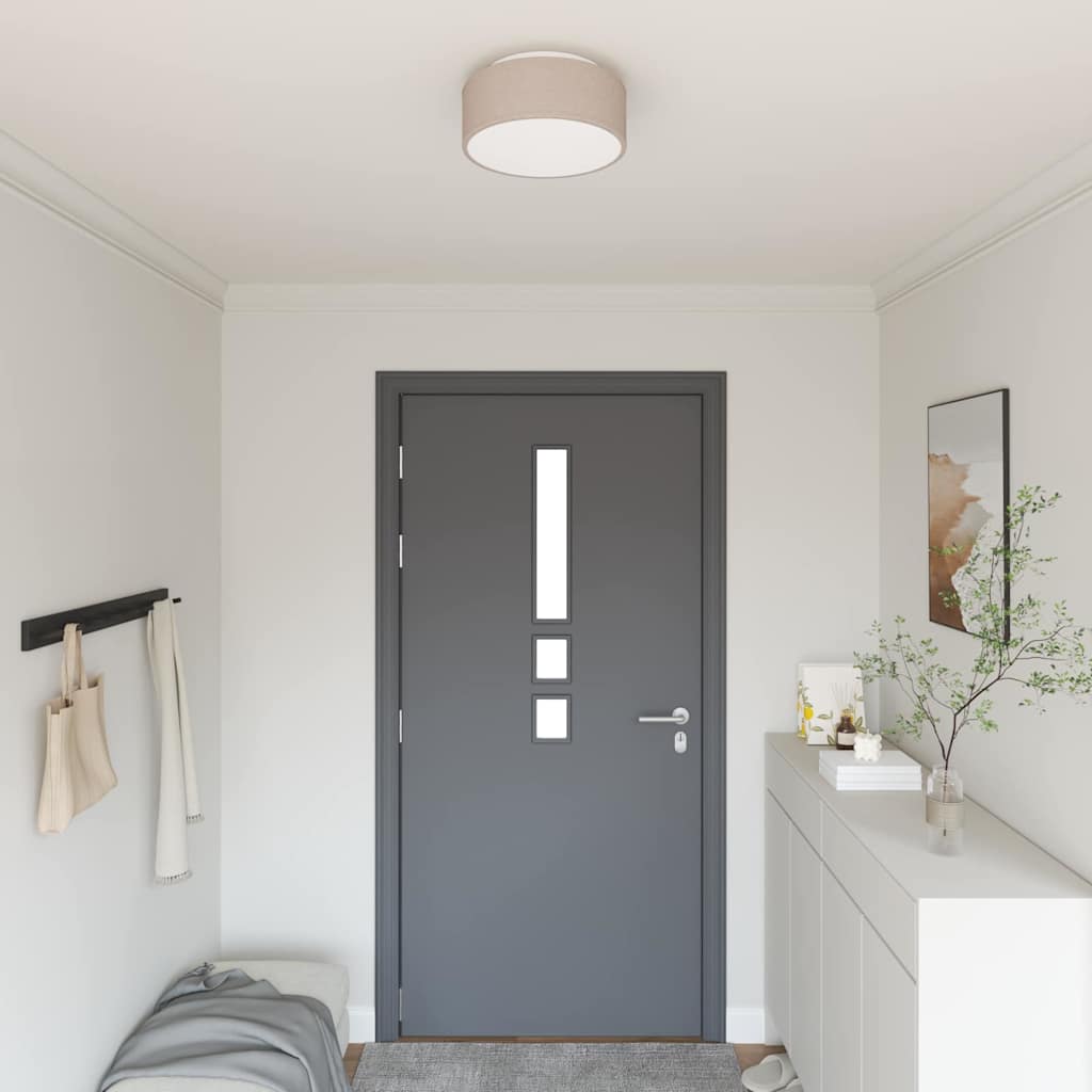 vidaXL Deckenlampe Taupe 30 x 13.5 cm Stoff