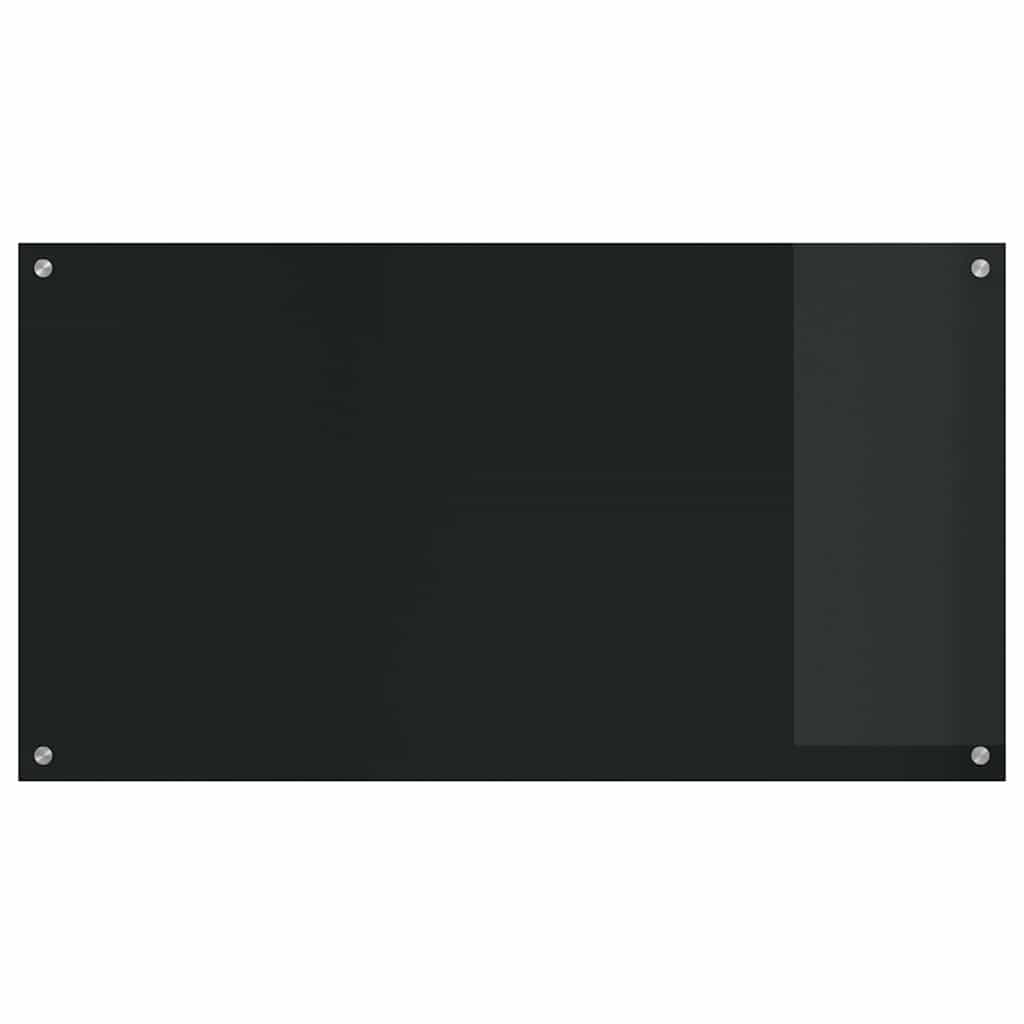 vidaXL Küchenrückwand Schwarz 110 x 60 x 0,6 cm Gehärtetes Glas - Image 5