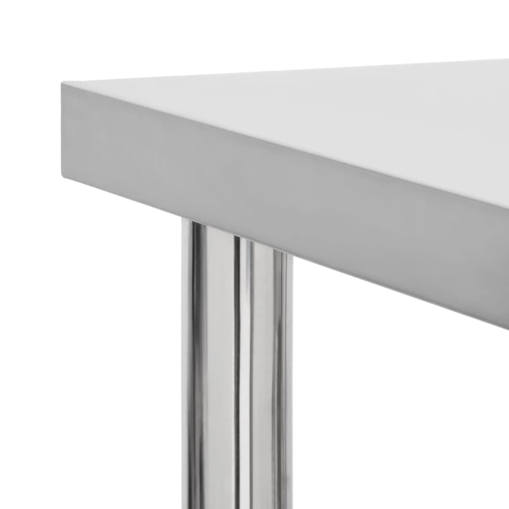 vidaXL Küchen-Arbeitstisch mit Rollen 60x30x85 cm Edelstahl - Image 5