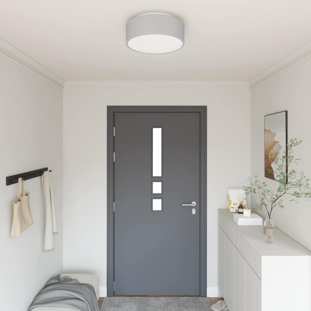 vidaXL Deckenlampe Grau 38 x 13.5 cm Stoff