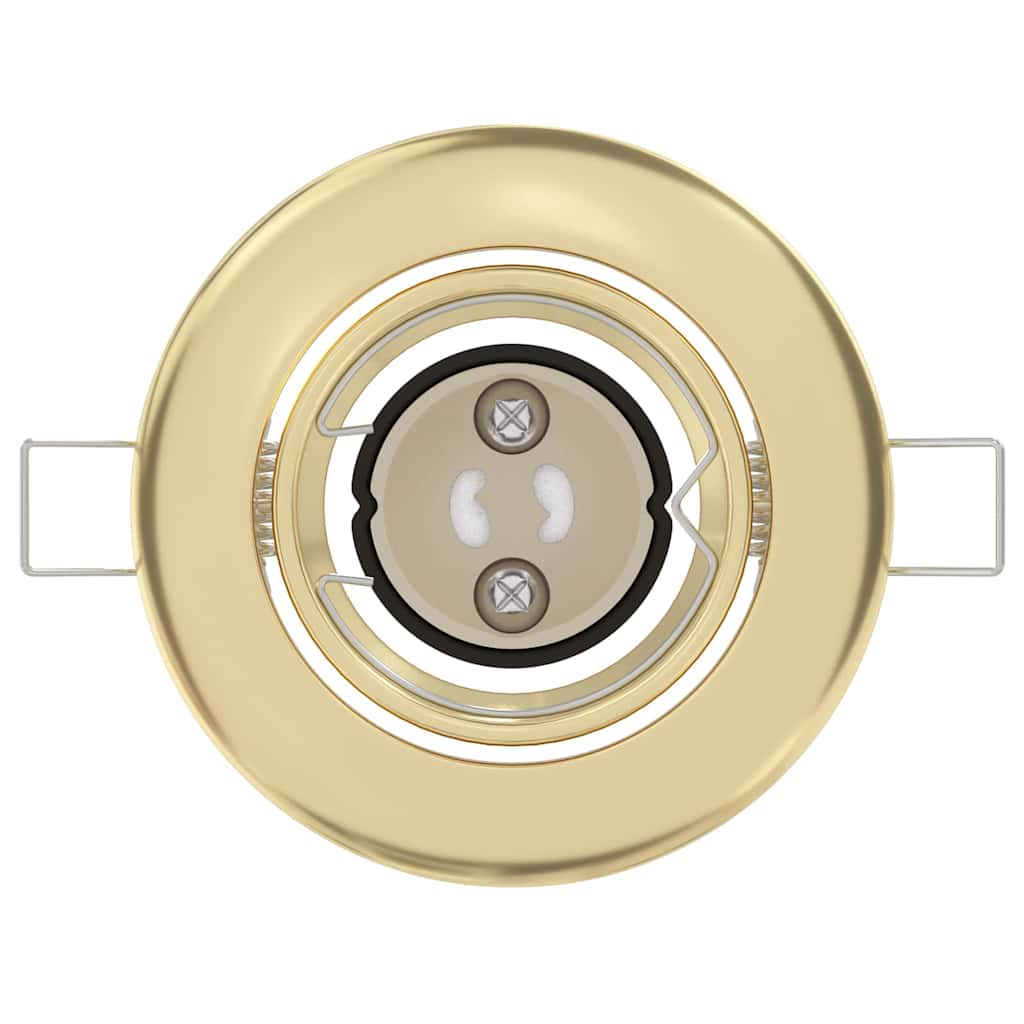 vidaXL Spotlights mit Strahlern 24 pcs Gold 9 x 9 cm Metall - Image 5