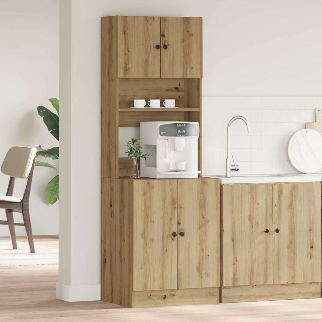 vidaXL Küchenschrank Eiche handwerklich 60 x 50 x 180 cm Holzwerkstoff