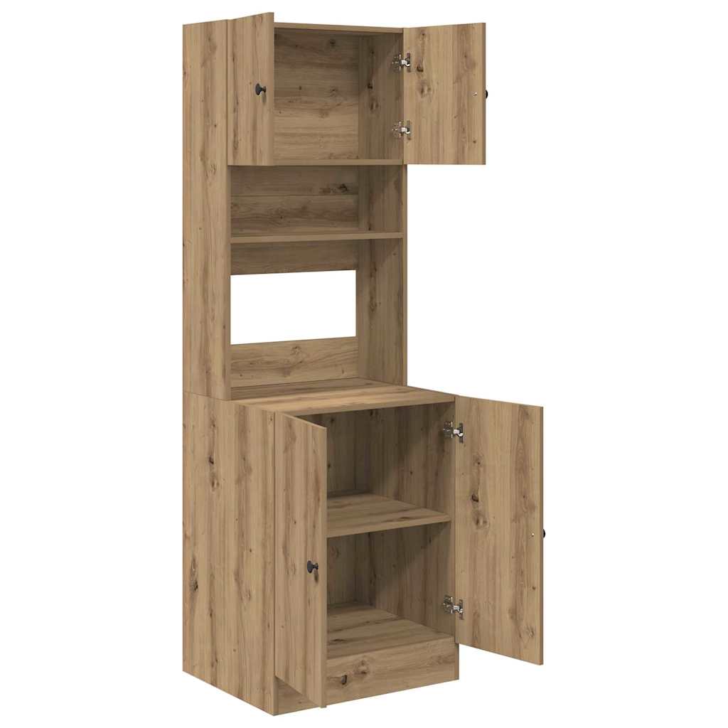 vidaXL Küchenschrank Eiche handwerklich 60 x 50 x 180 cm Holzwerkstoff - Image 5