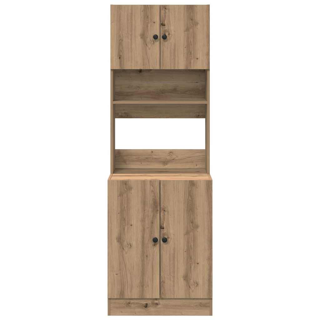 vidaXL Küchenschrank Eiche handwerklich 60 x 50 x 180 cm Holzwerkstoff - Image 6