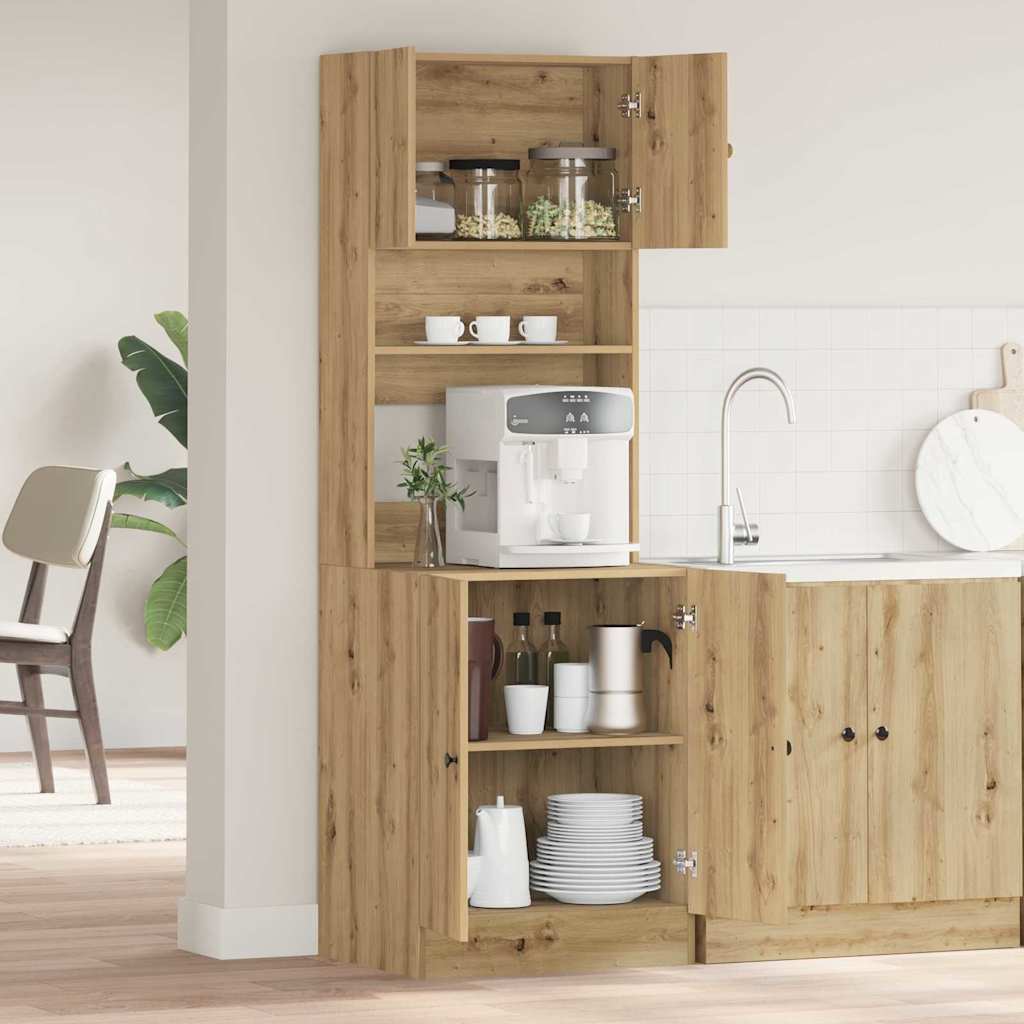 vidaXL Küchenschrank Eiche handwerklich 60 x 50 x 180 cm Holzwerkstoff - Image 4