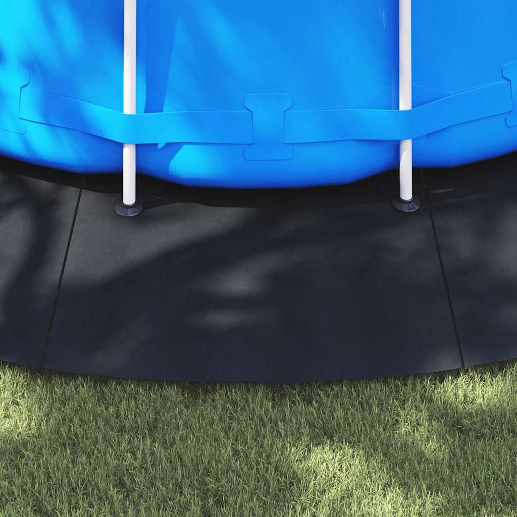 vidaXL Bodenfolie für Pools Schwarz Ø 610 cm Polyester-Geotextil - Image 4