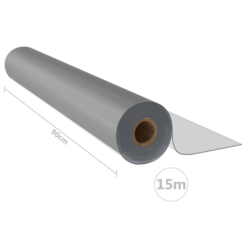 vidaXL Tischfolie-Rolle Matt 0,9x15 m 1,6 mm PVC - Image 6