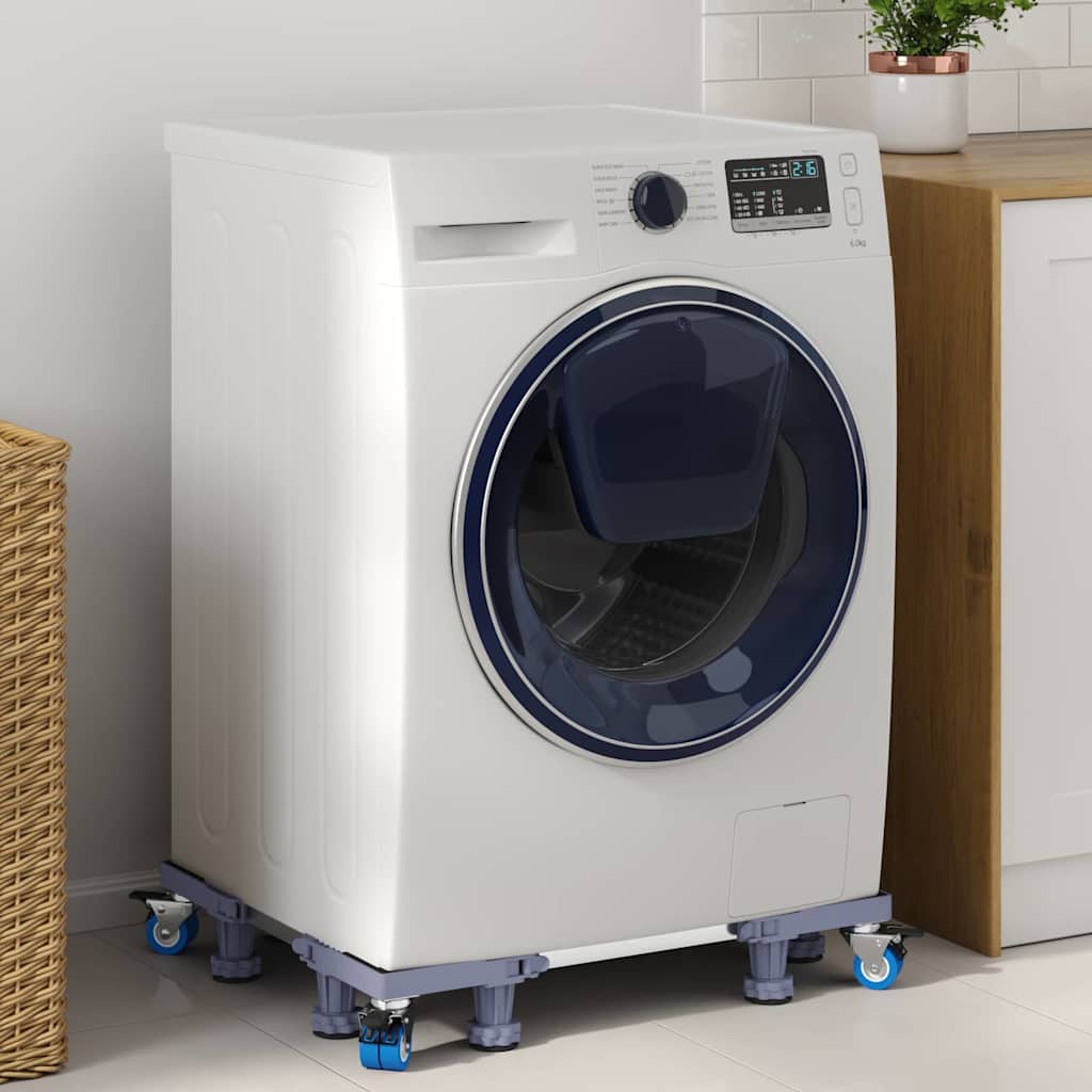 vidaXL Waschmaschinensockel Grau 67 x 67 x 12 cm Metall