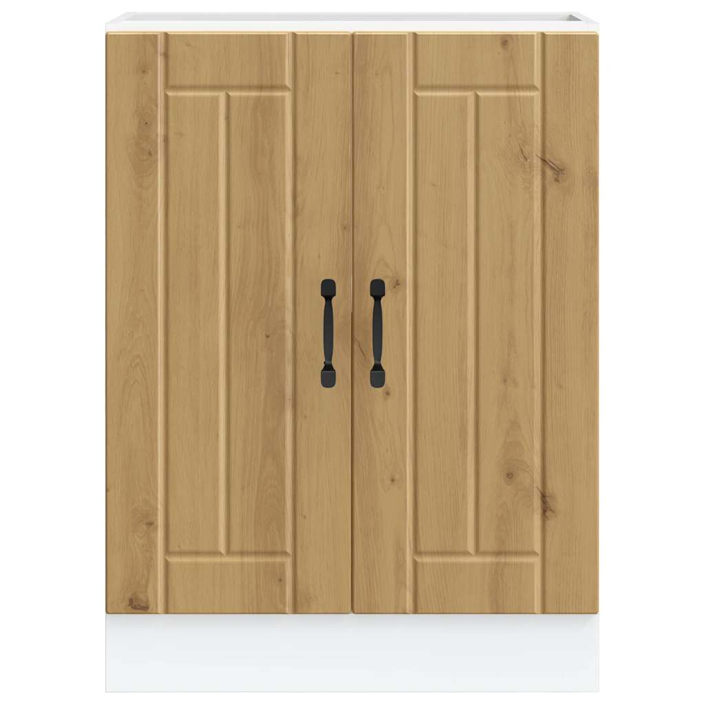 vidaXL Spülenunterschrank Lucca Artisan-Eiche Holzwerkstoff - Image 4