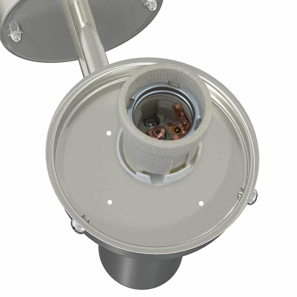 vidaXL Außenwandlampen 2 pcs Silber 28 x 25 x 38 cm Edelstahl - Image 5