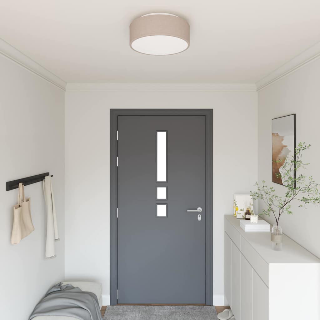 vidaXL Deckenlampe Taupe 38 x 13.5 cm Stoff