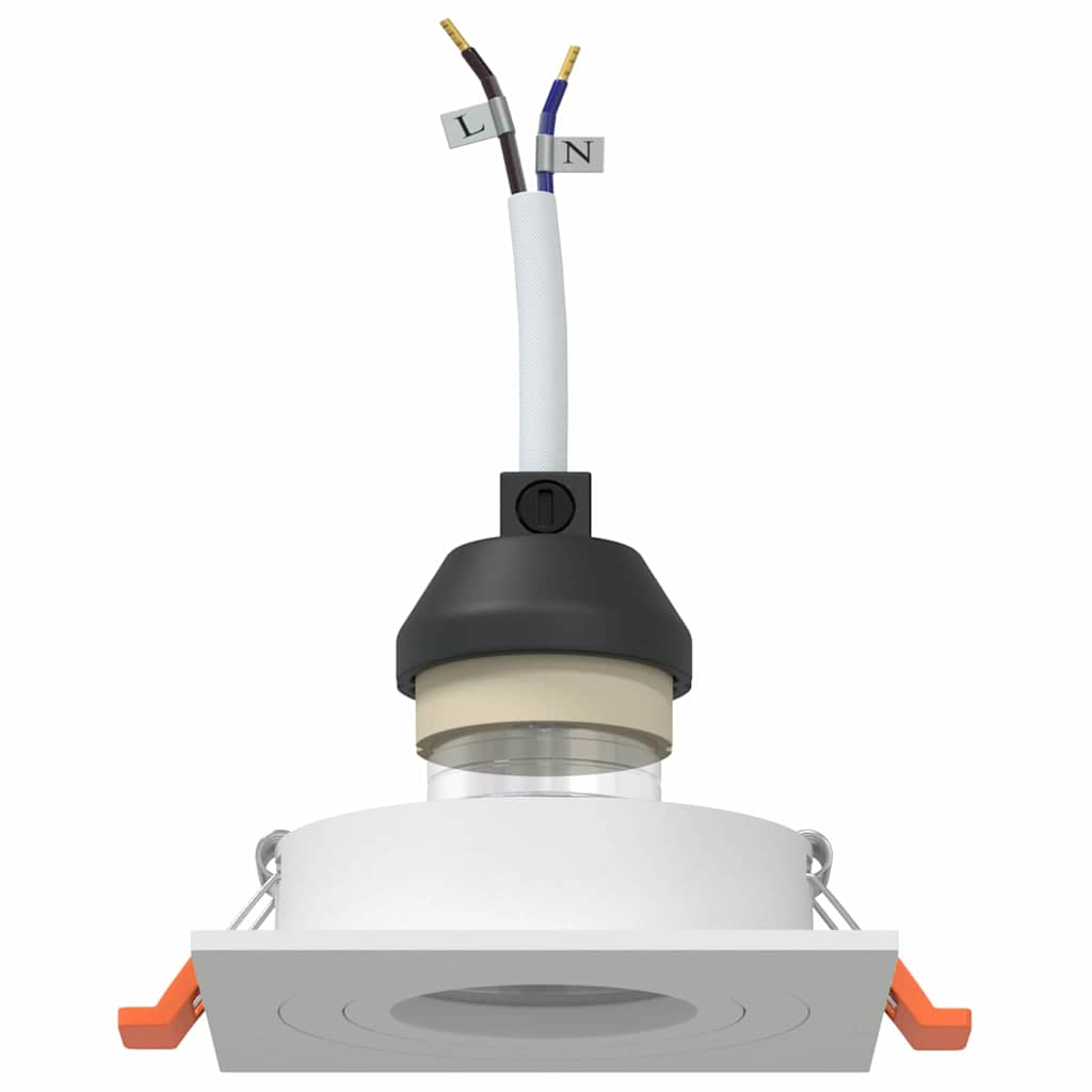 vidaXL Spotlights mit Strahlern 12 pcs Weiß 9 x 9 x cm Aluminium - Image 3