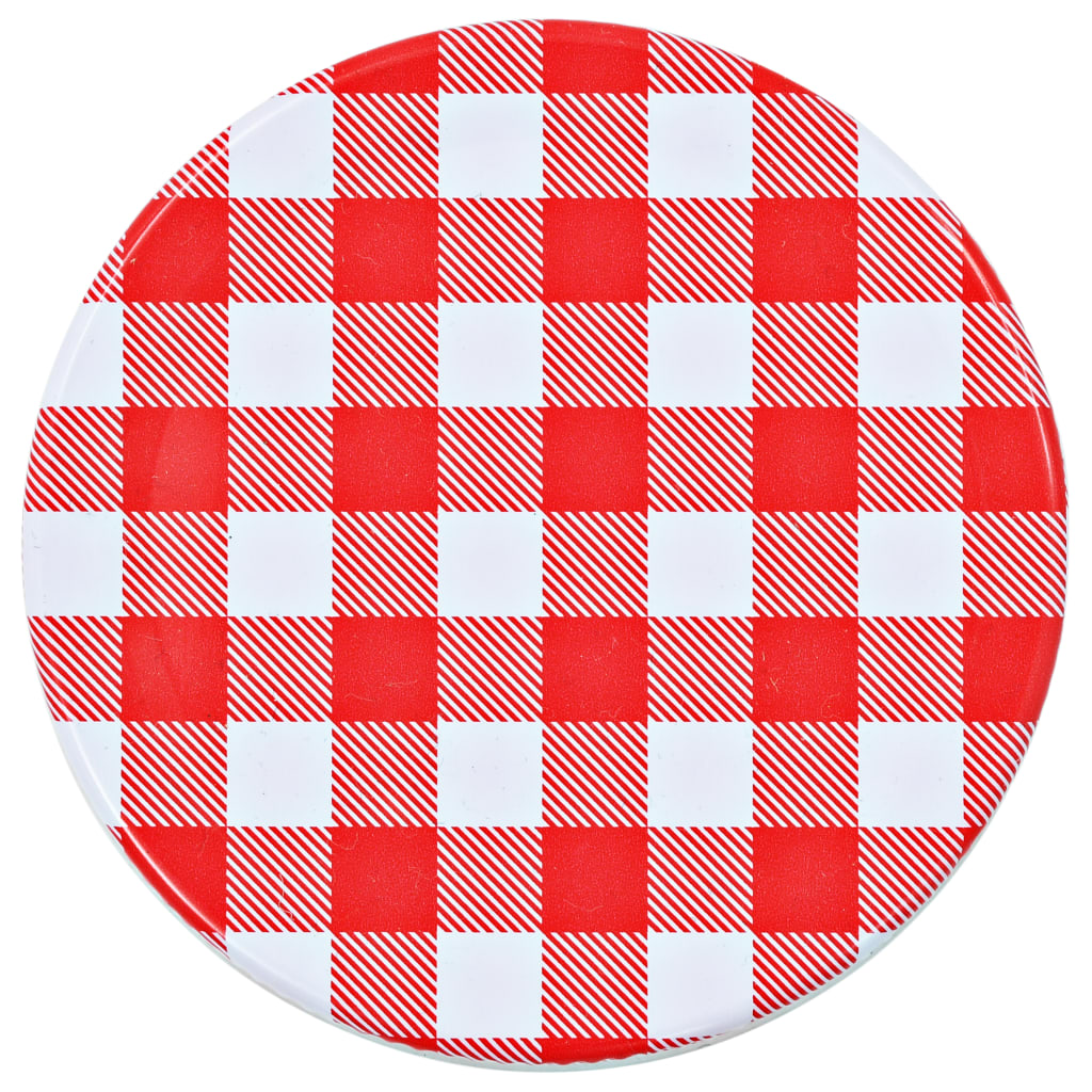 vidaXL Marmeladengläser mit Weißen/Roten Deckeln 48 Stk. 110 ml - Image 5