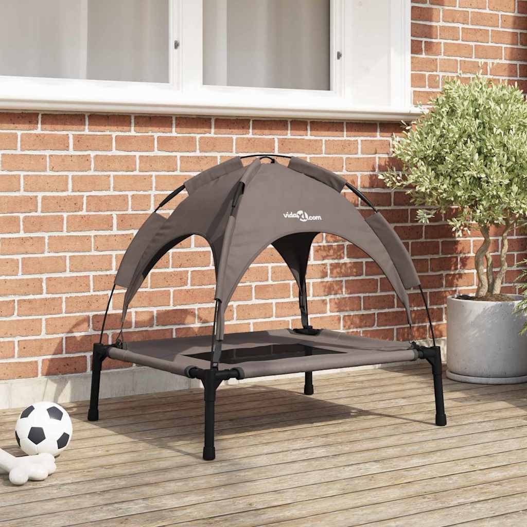 vidaXL Hundebett Braun m Stahl
