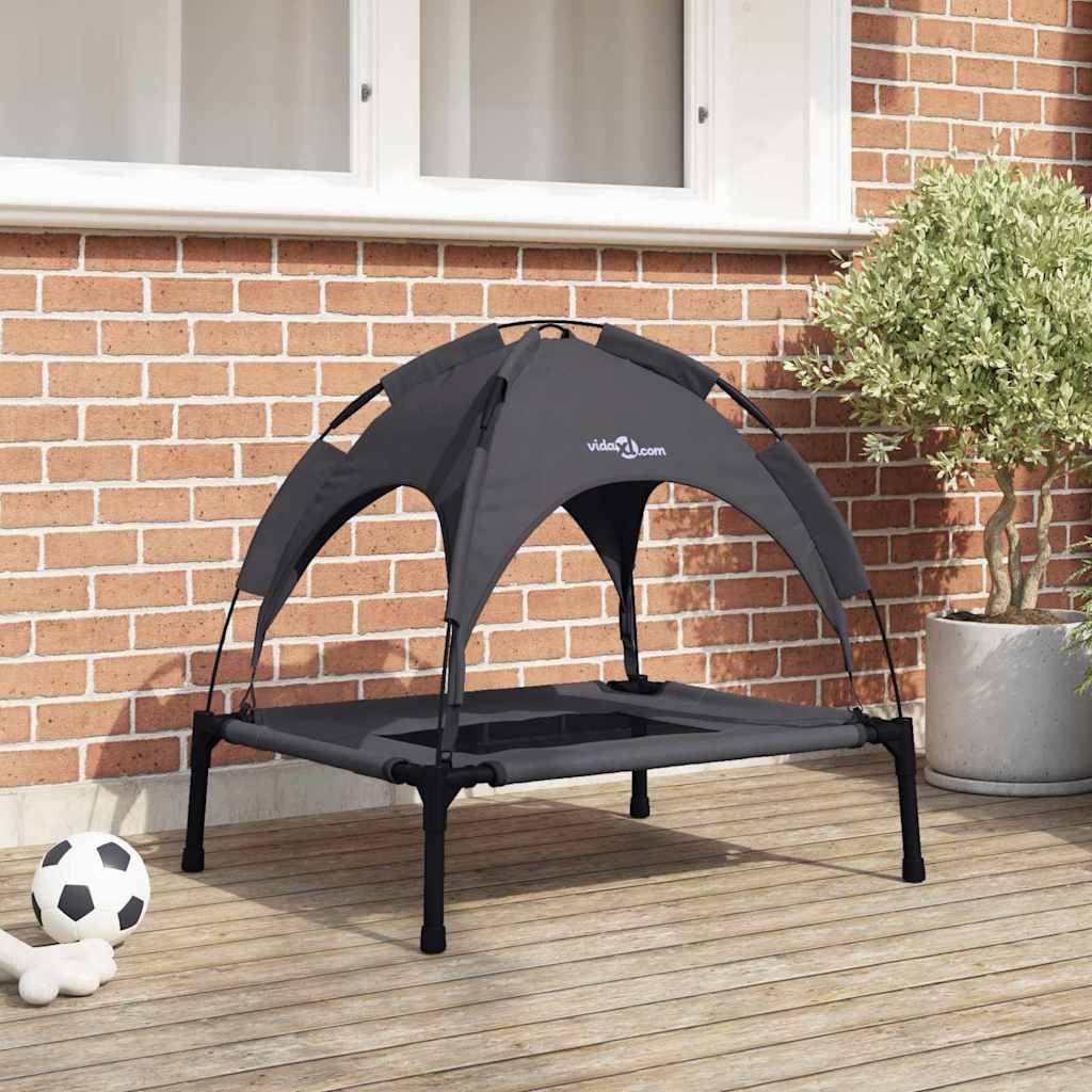 vidaXL Hundebett Schwarz m Stahl