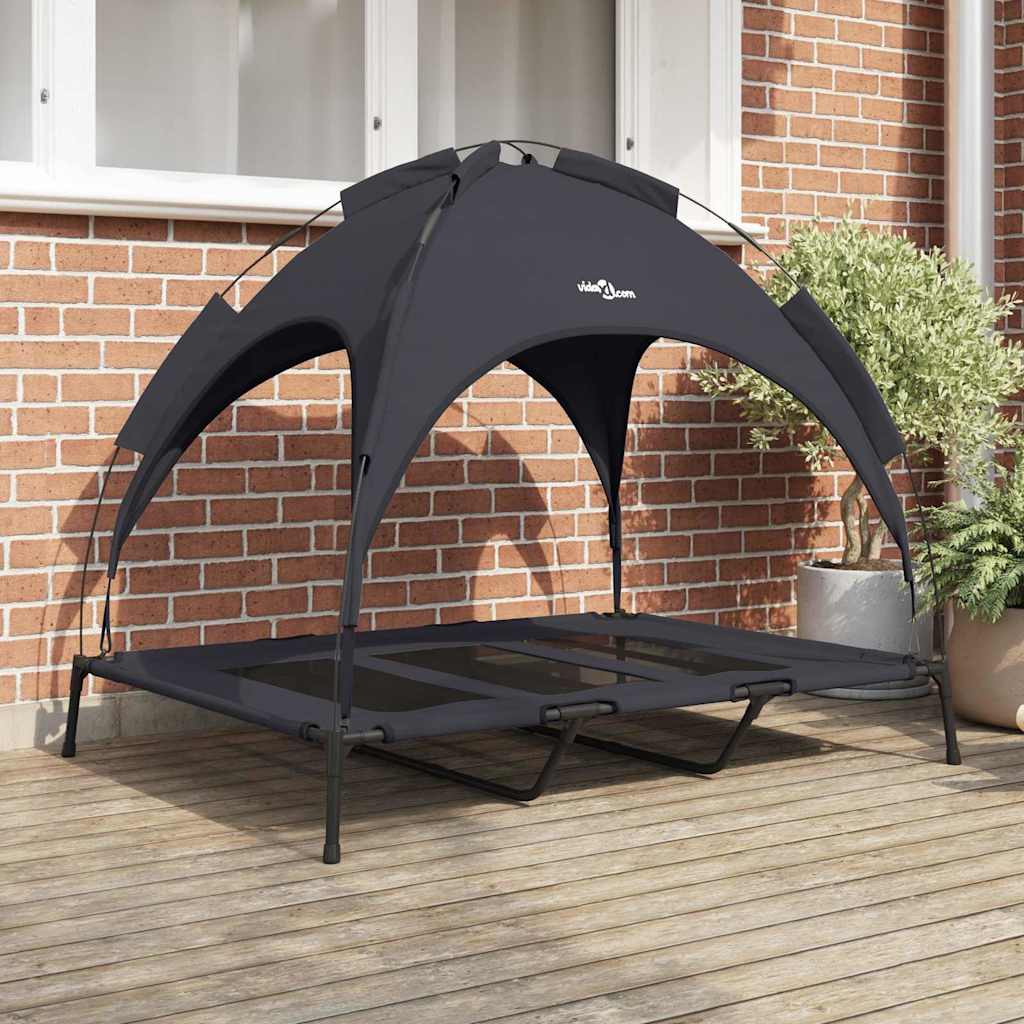 vidaXL Hundebett Schwarz xl Stahl