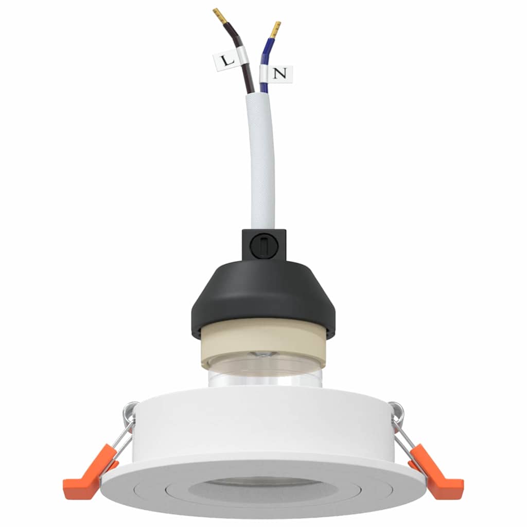 vidaXL Spotlights mit Strahlern 6 pcs Weiß 9 x 9 x cm Aluminium - Image 3