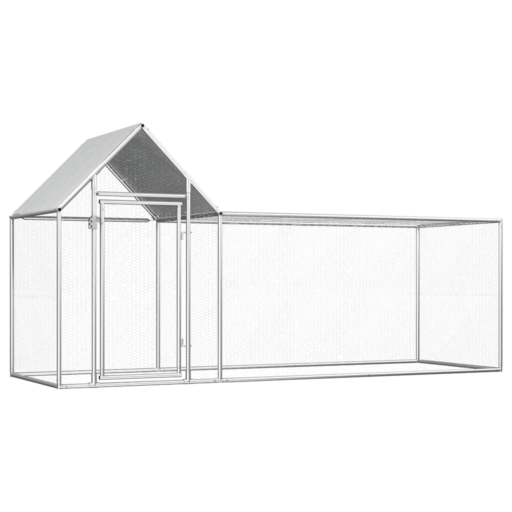vidaXL Hühnerstall 3x1x1,5 m Verzinkter Stahl