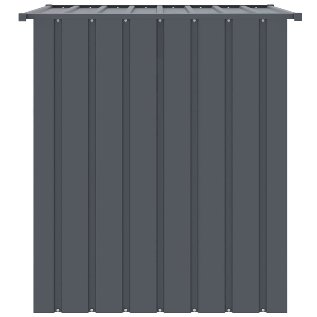 vidaXL Hundehütte mit Dach Schwarz 110x103x109 cm Verzinkter Stahl - Image 4