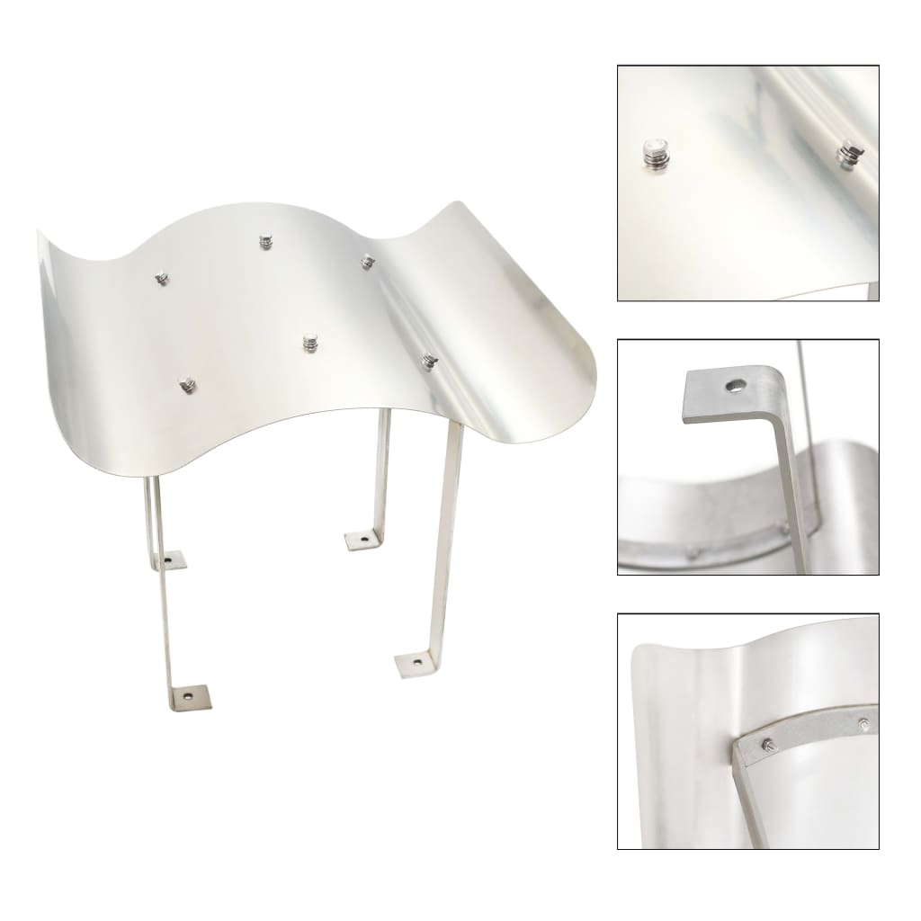 vidaXL Schornsteinabdeckung Edelstahl 70 x 100 x 38 cm