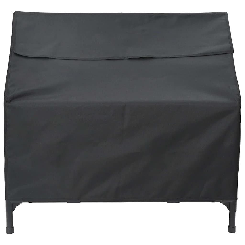 vidaXL Hundehütte Schwarz 110 x 75 x 107,5 cm Oxford-Gewebe und Stahl - Image 5