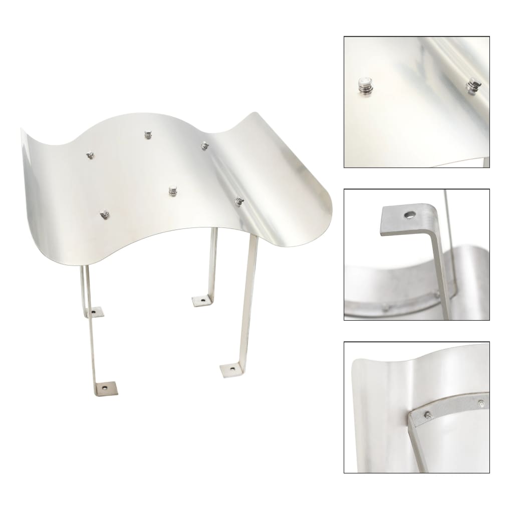 vidaXL Schornsteinabdeckung Edelstahl 50 x 50 x 37 cm