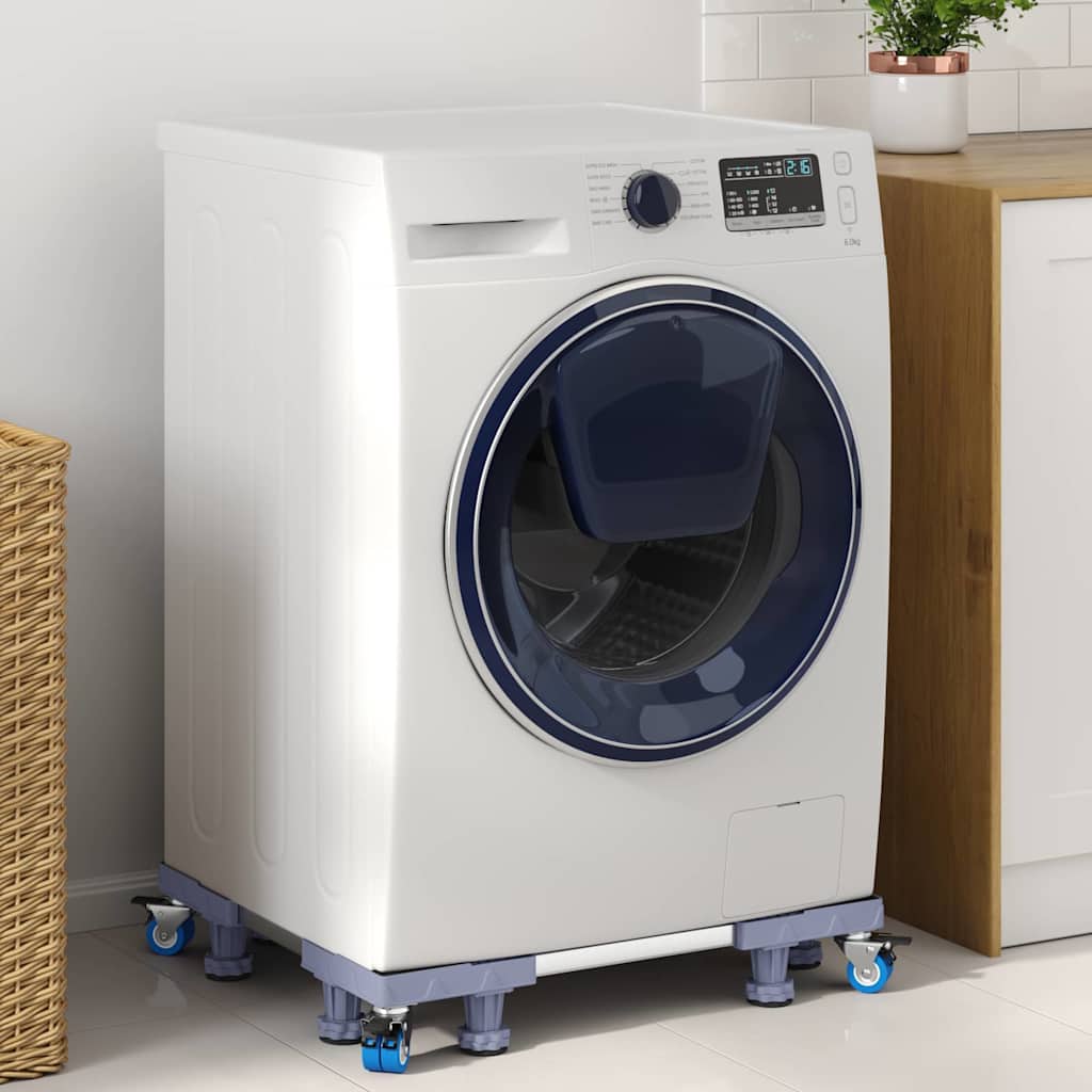 vidaXL Waschmaschinensockel Grau 66 x 66 x 12 cm Metall