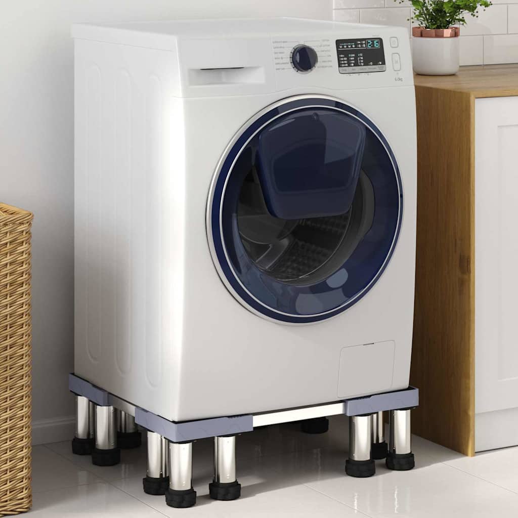 vidaXL Waschmaschinensockel Grau 67 x 67 x 21.5 cm Metall