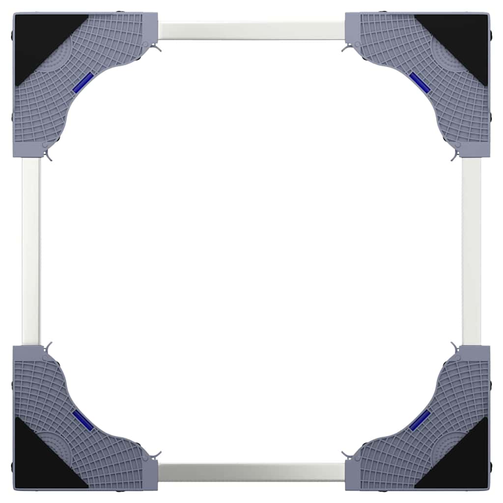 vidaXL Waschmaschinensockel Grau 67 x 67 x 21.5 cm Metall - Image 6