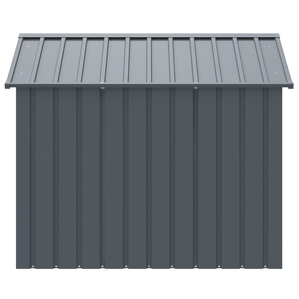vidaXL Hundehütte mit Dach Anthrazit 117x153x123cm Verzinkter Stahl - Image 4