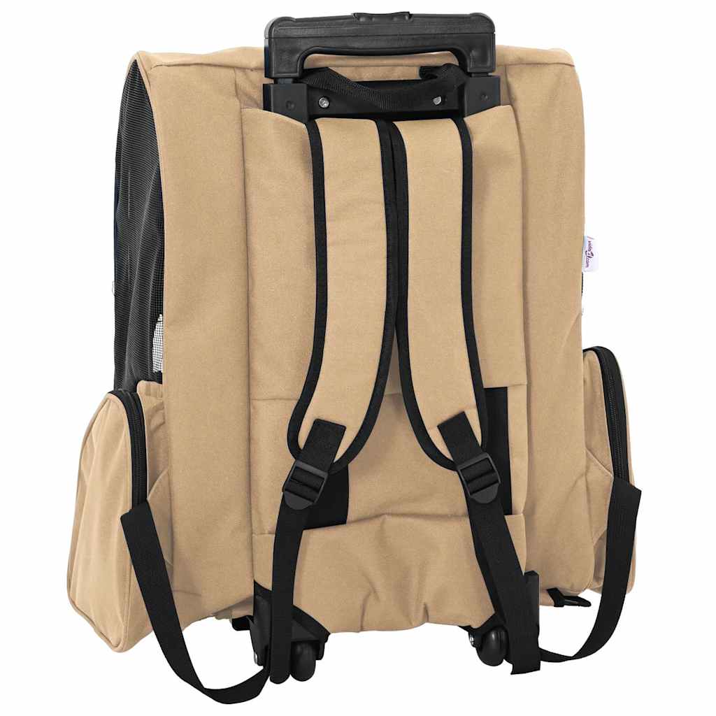vidaXL Trolley für Haustiere 3-in-1 Sandfarbe 48x32x(57-106) cm cm Oxford-Gewebe - Image 6